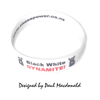 Chess Power White Rating Wristband